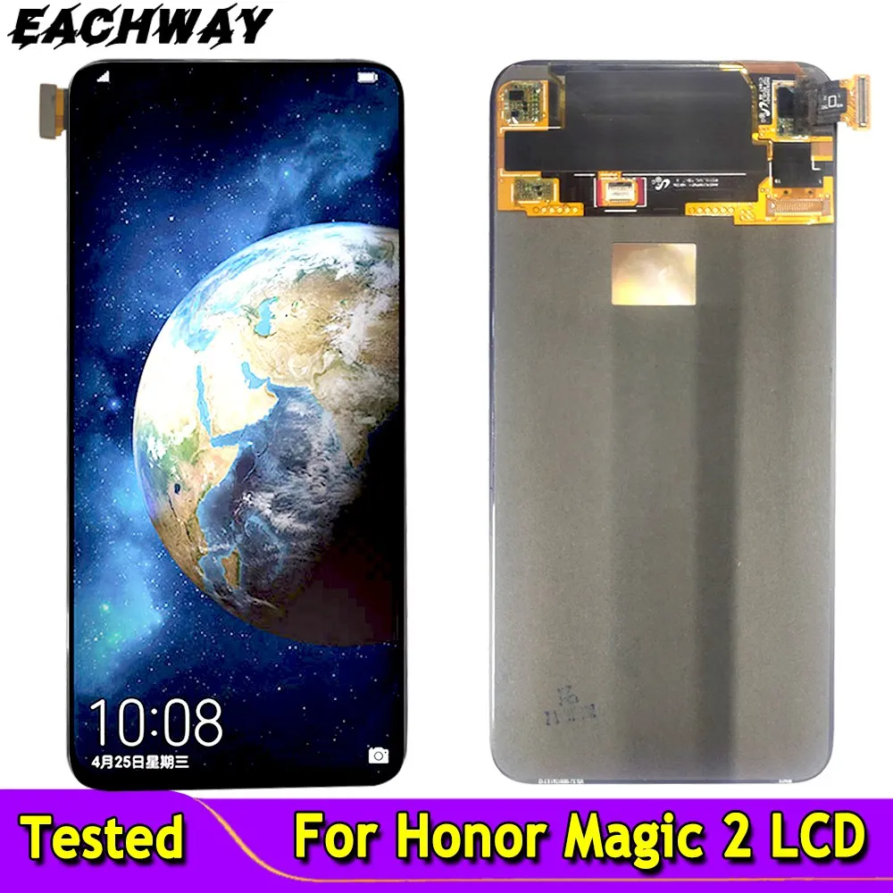 

Сменный дисплей Super AMOLED Honor Magic 2 для HUAWEI Honor Magic 2, ЖК-дисплей с сенсорным экраном 6,39 дюйма, цифровой преобразователь в сборе