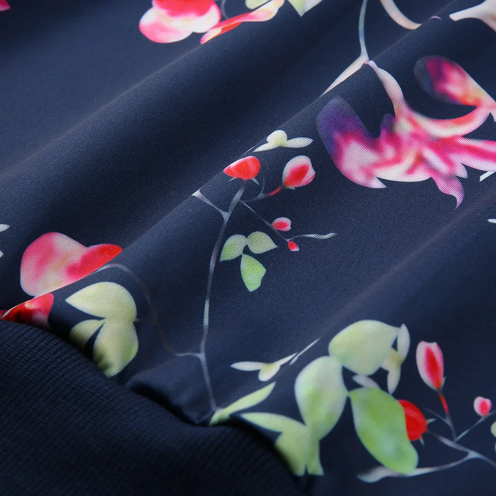 Женские топы и блузки Женская Ретро куртка на молнии с цветочным принтом