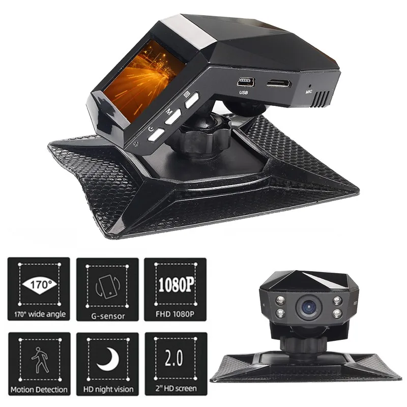 

2021 1080P Car DVR Dash Camera G Sensor Auto Camera 2 Inch Full HD Cycle Recording Night Vision Dash Cam Video Recorder Dashcam