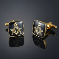 2021 new black and gold color letter g gentleman shirt cufflinks for mens french cuff buttons gemelos abotoaduras jewelry gift