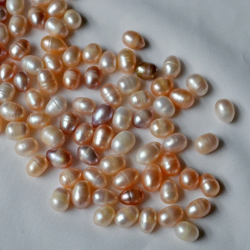 

100PCS Mixed Purple Round Freshwater Pearls Beads Garment Beads for Sewing Craft Scrapbook Decoration DIY Accessory for Gift