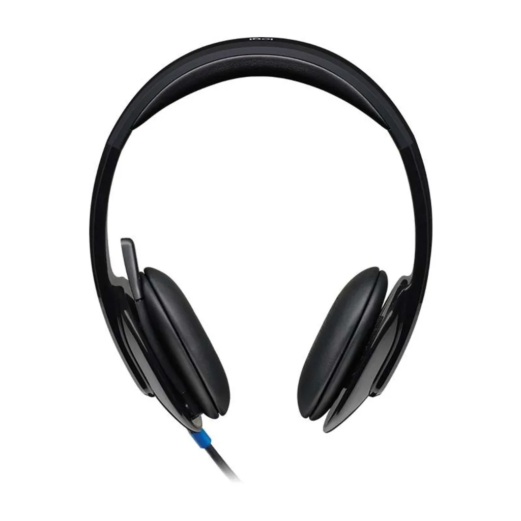 Logitech H540 On-Ear Stereo Headphones With Mic HD Sounds USB Connection Noise Canceling Microphone Volulme Control Buttons 981-000480 |