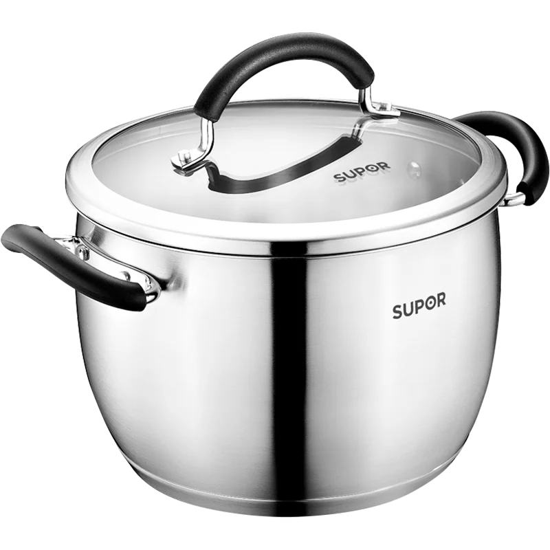 

Supor Soup Pot Stainless Steel Household Soup Double Bottom Thickened Stew Pot Stew-Pan Thermal Cooker Universal Pan Binaura