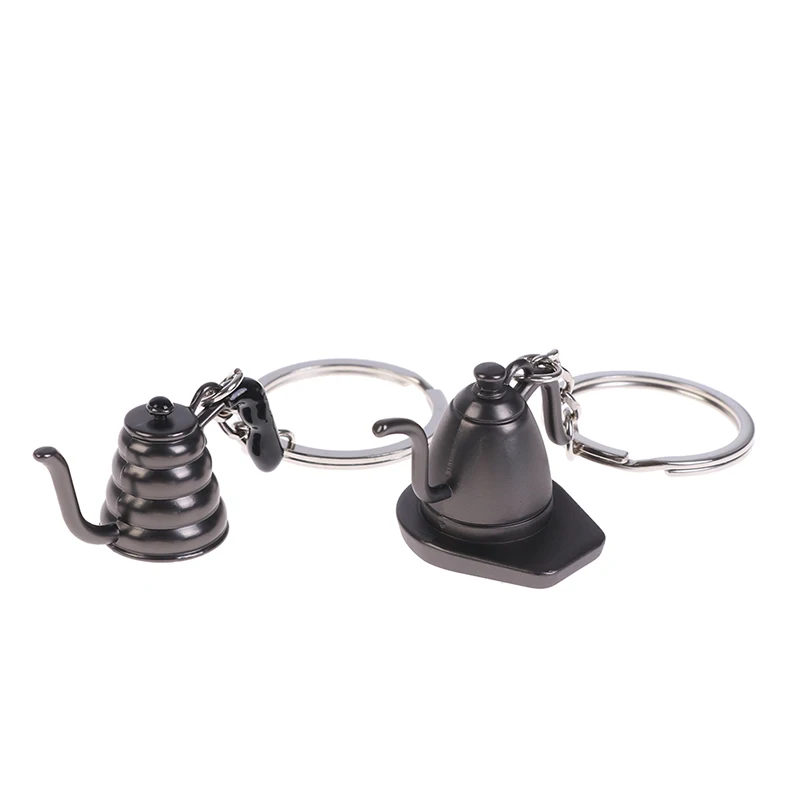 Wholesale Coffee Tools Key Chain Simulation Coffee Machine Key Ring Best Gift Keychain