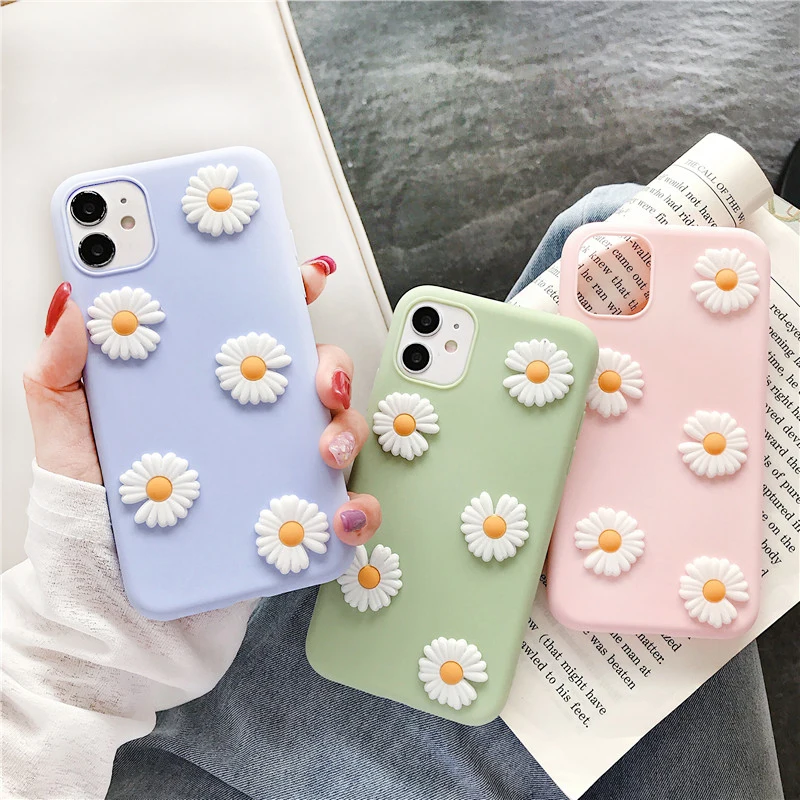 Ins/красивое 3D Дейзи силиконовый мягкий чехол для телефона OPPO A37 A57 A39 A59 A71 A73 F5 A77 A79 A83