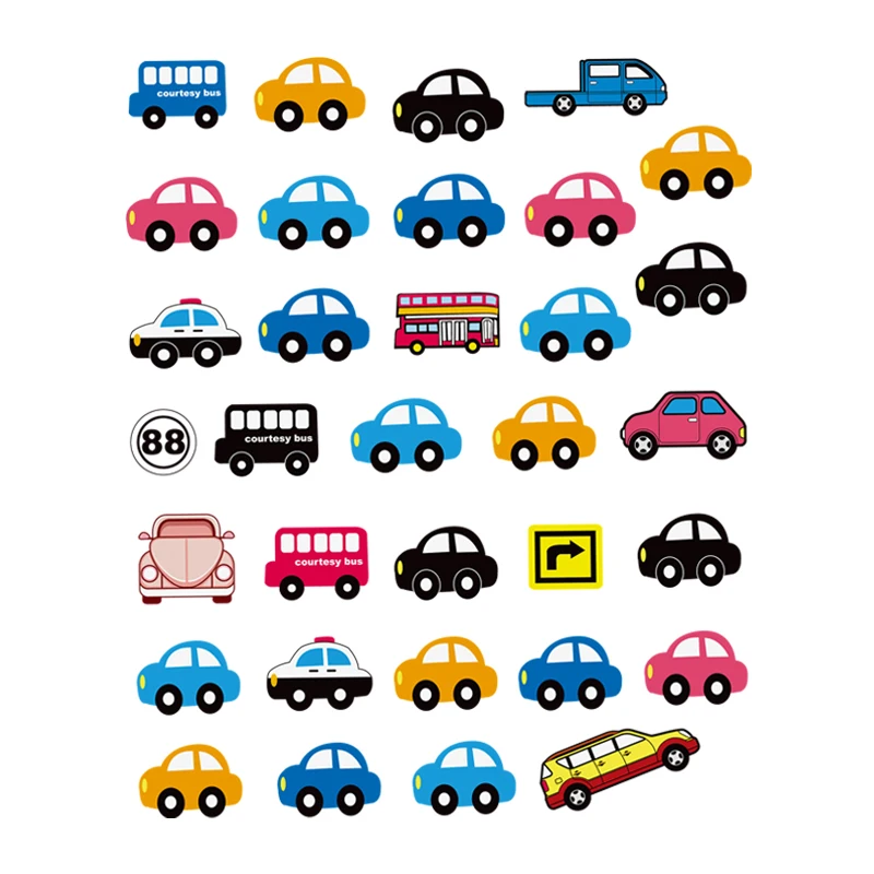 Мультяшные автомобильные наклейки сделай сам A уровень аппликация термопатчи