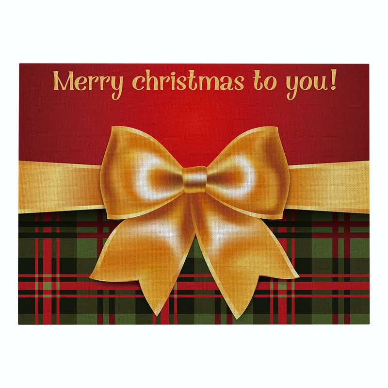 10 Elife Merry Christmas скатерти узор 42*32 см Лен красный снеговик украшения кухни Кофейня отель Декоративная скатерть - Цвет: 10