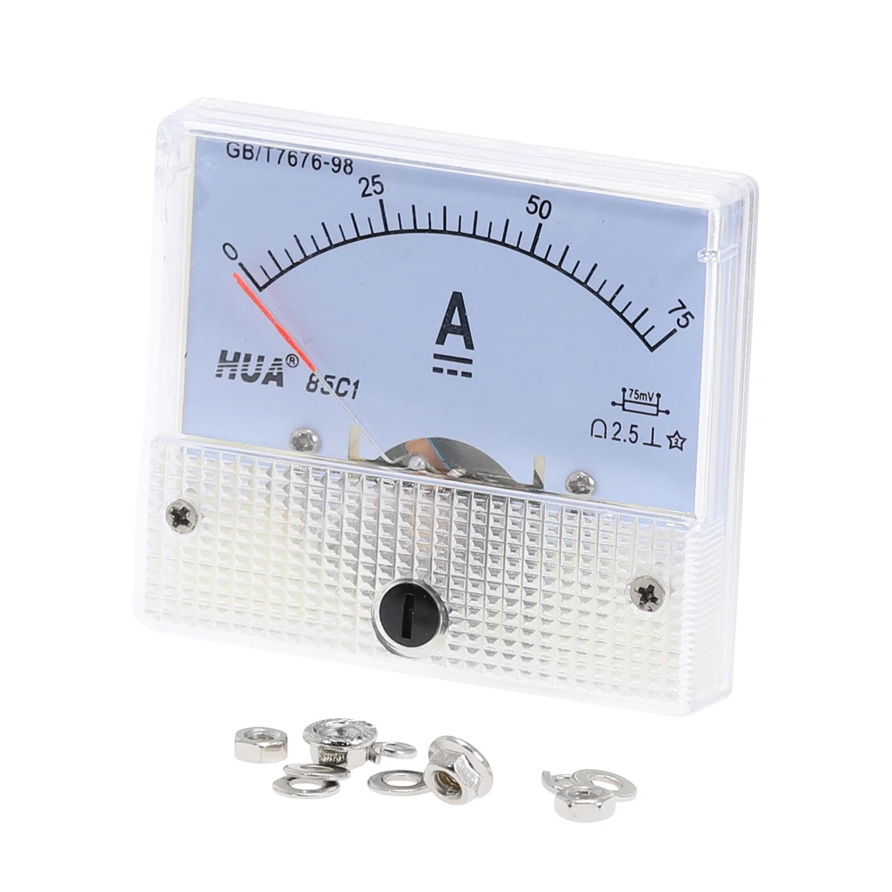 Analógico DC Panel de medición de corriente 1A 2A 3A 5A 10A 20A 30A calibre de amperios mecánico actual amperímetros 85C1