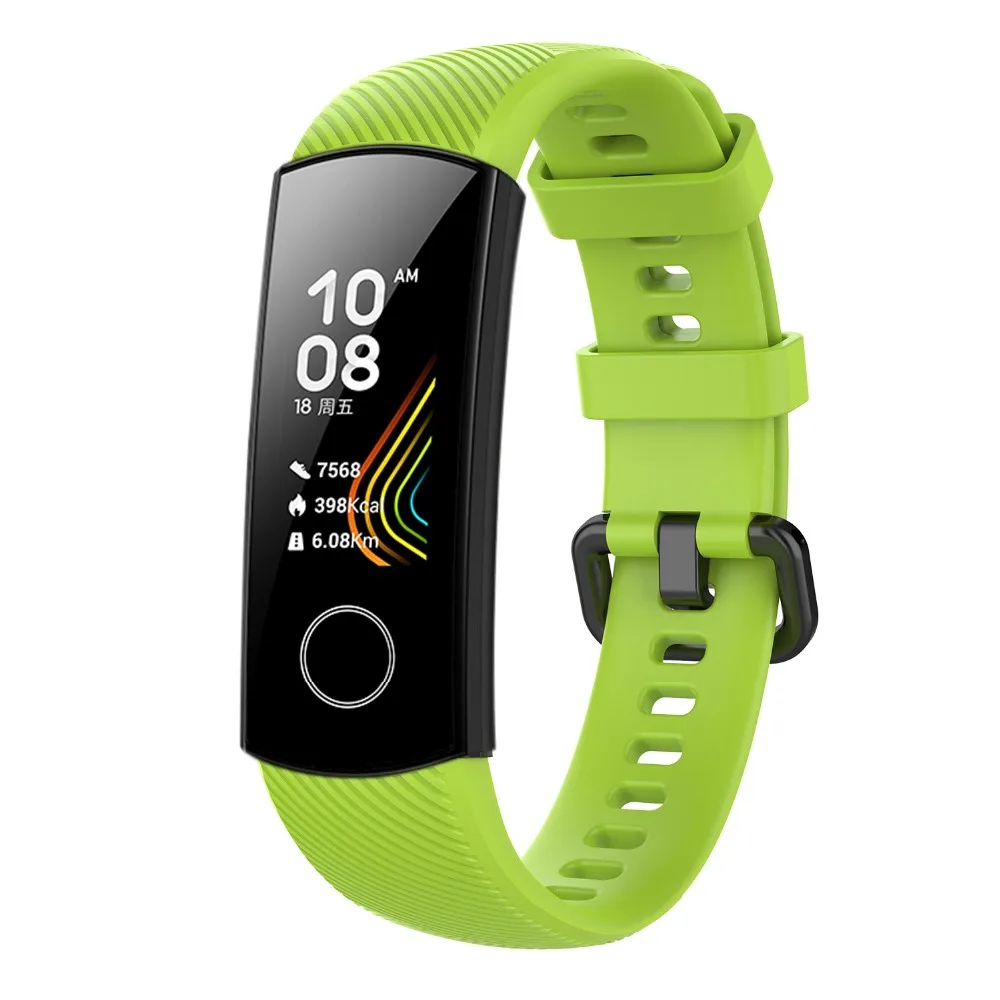 Силиконовый браслет для huawei honor Band 5 Смарт-браслет Amoled Band для honor band 5 глобальная версия Correa honor band 4