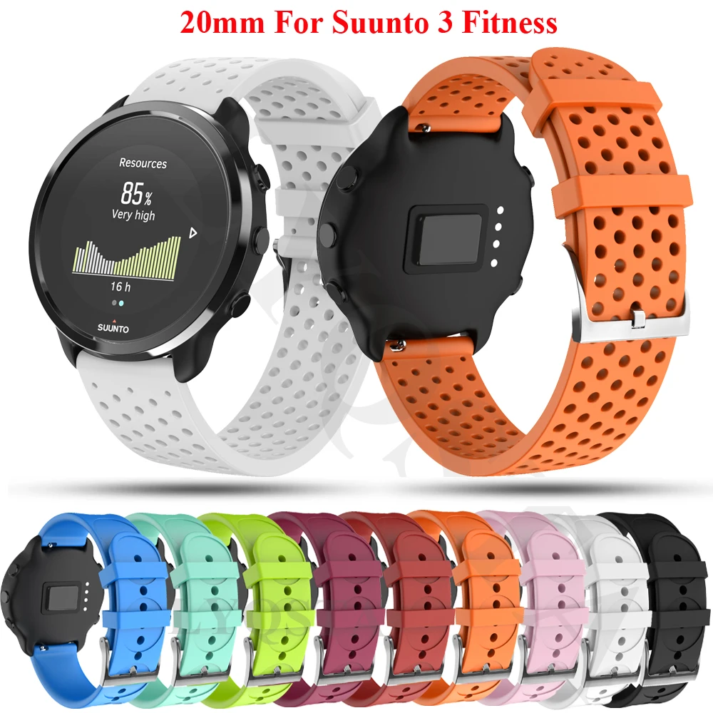 

Ремешок силиконовый для спортивных часов Suunto 3, сменный Браслет для фитнес Смарт-часов, 20 мм