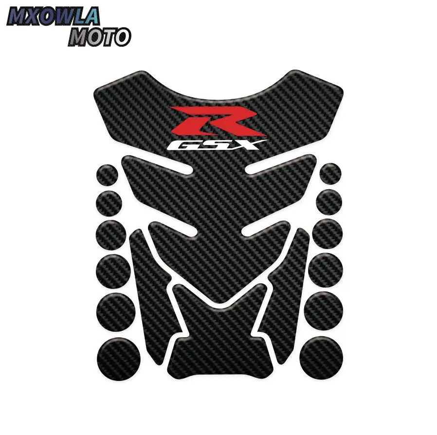 

Motorcycle 3D carbon fiber tank fish bone decoration stickers Fit for GSXR 600 750 1000 K1 K3 K4 K5 K6 K7 K8 K9