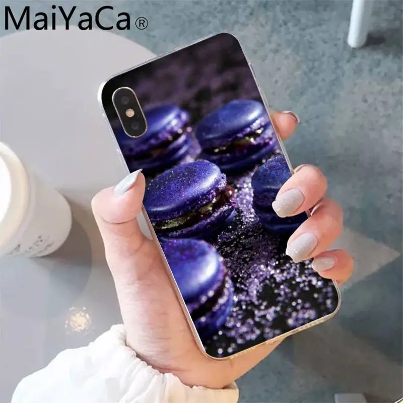 

MaiYaCa Cute Girly Macaroon black Phone Case Hull for iPhone 12 8 7 6 6S Plus X XS MAX 5 5S SE XR 12 11 pro promax
