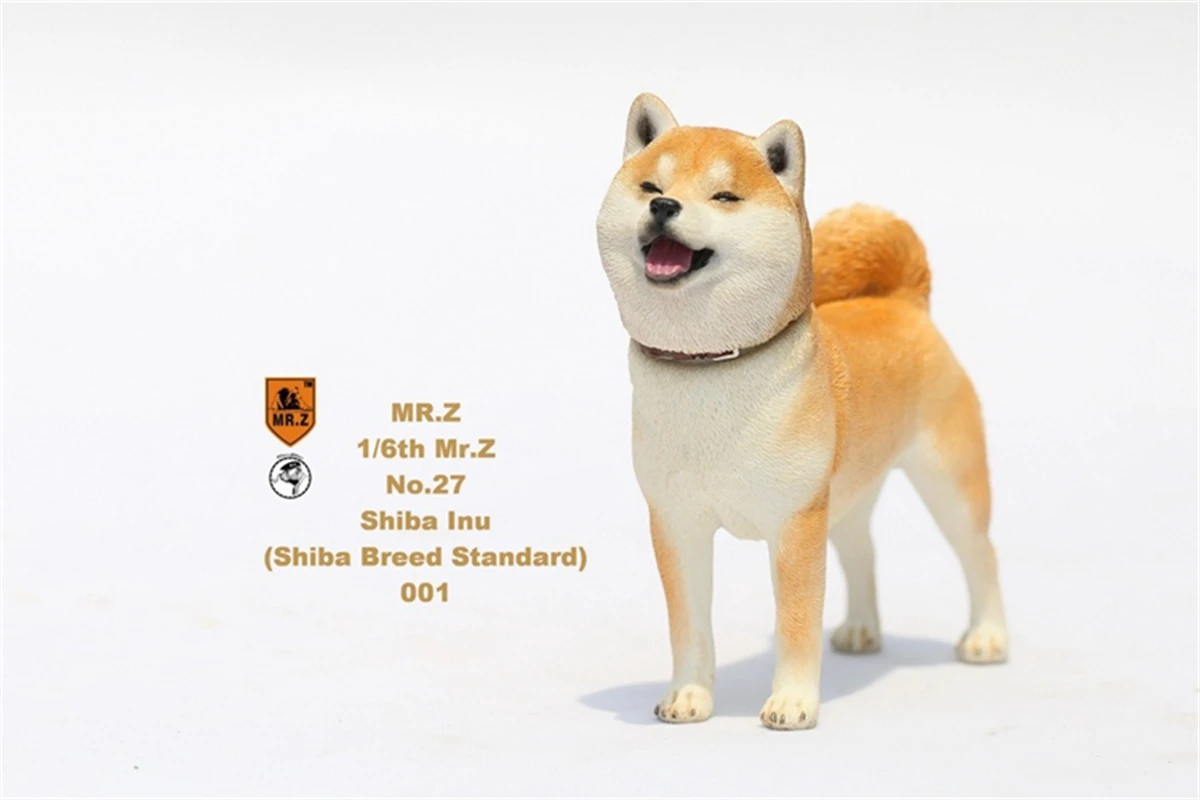 Mr.Z Studio-figura de Animal en miniatura, perro Shiba Inu, regalo de decoraci&oacute;n hecho a mano, adornos de escritorio, mu&ntilde;ecas, 1:6-2