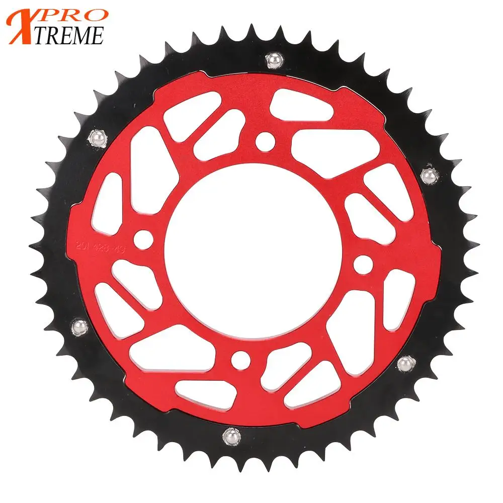 

Motorcycle Rear Chain Sprocket 49T For HONDA CRF125F CRF 125F FB 2014-2022 CRF100F CRF 100F 2004-2013 XR100R XR 100R 1985-2003