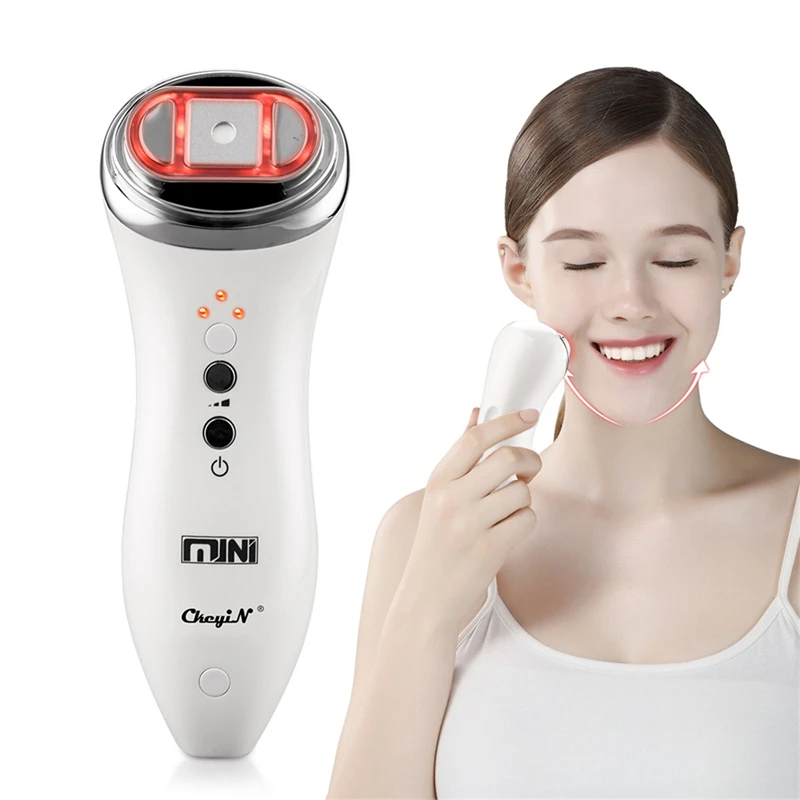 Mini HIFU Facial Machine Ultrasonic Face Lifting Tightening Anti Aging Wrinkles Toning Skin Rejuvenation Beauty Device Massager