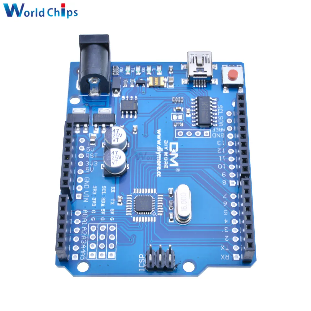 Мини-USB-плата R3 ATmega328P ATmega328 CH340 CH340G микроконтроллер сменный ATmega16U2 без USB-кабеля |