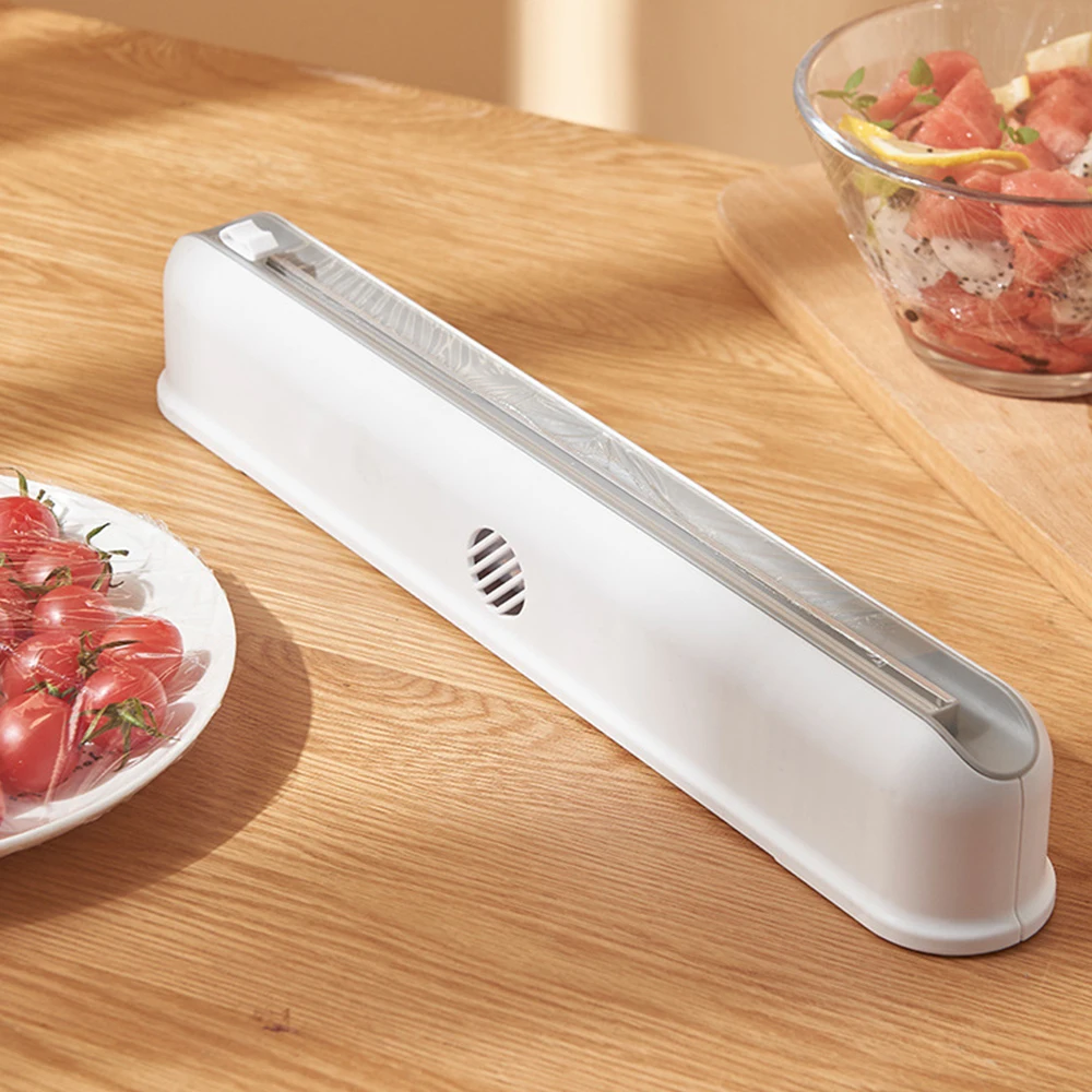 

Диспенсер для пластиковой пищевой пленки, кухонный органайзер, профессиональный держатель для пластиковой фольги, присоски, разделитель п...