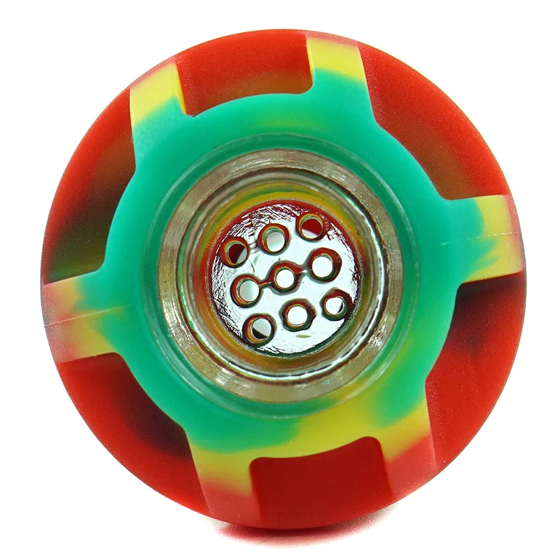 Силиконовая чаша со стеклянной чашей 1 шт. аксессуары для курительной трубки