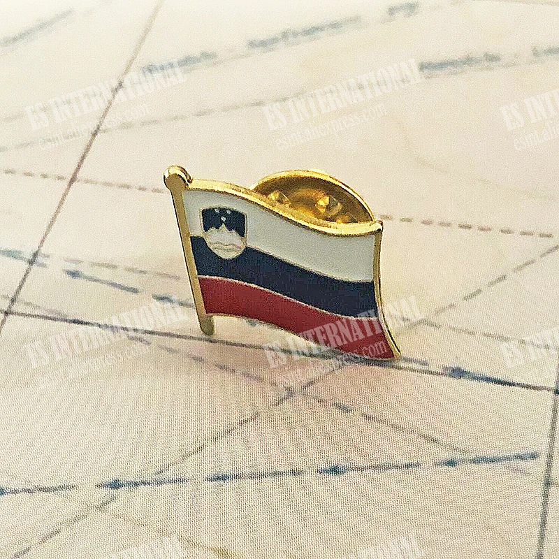 Флаг Словении иголка хрустальный эпоксид металлическая эмаль эмблема лаковая