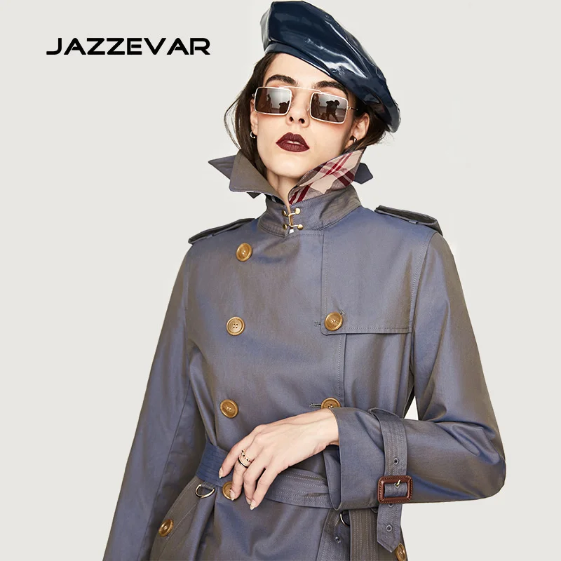 

Женская двубортная ветровка, новая Корейская ветровка средней и длинной длины, 2019