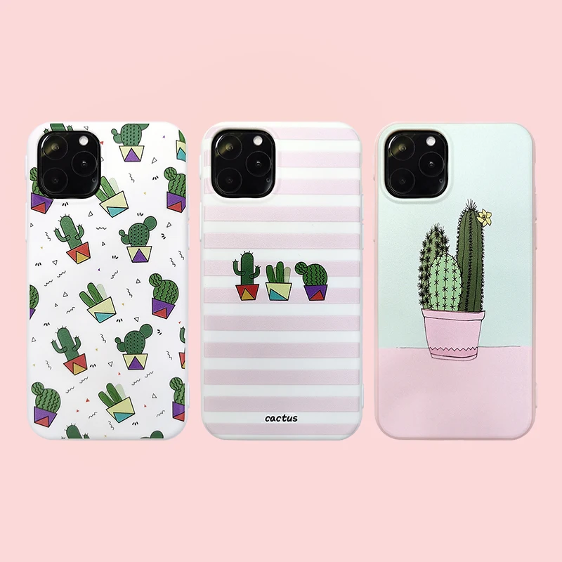 Новый милый мягкий чехол кактус для iPhone X Xs XR XsMax 8Plus 8 7Plus 7 6 6s Plus 11Pro 11ProMax 11 |