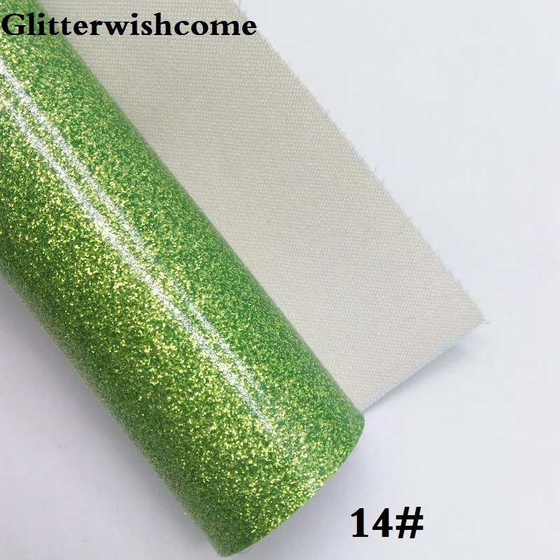14 Glitterwishcome 30X134 см мини-рулон блестящая ткань винил для бантов гладкая блестящая кожа ткань искусственная кожа для бантов, GM200 - Цвет: 14