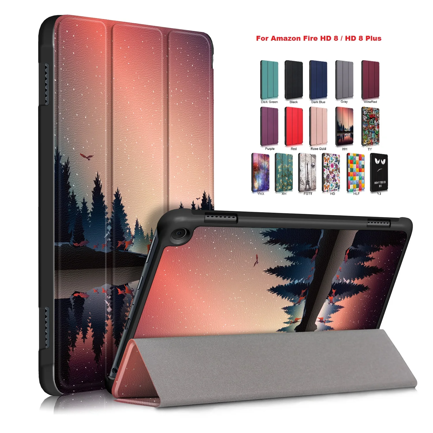 

Магнитный чехол из искусственной кожи для Kindle Fire HD 8 Plus 2020/Fire HD 8 2020, чехол для планшета