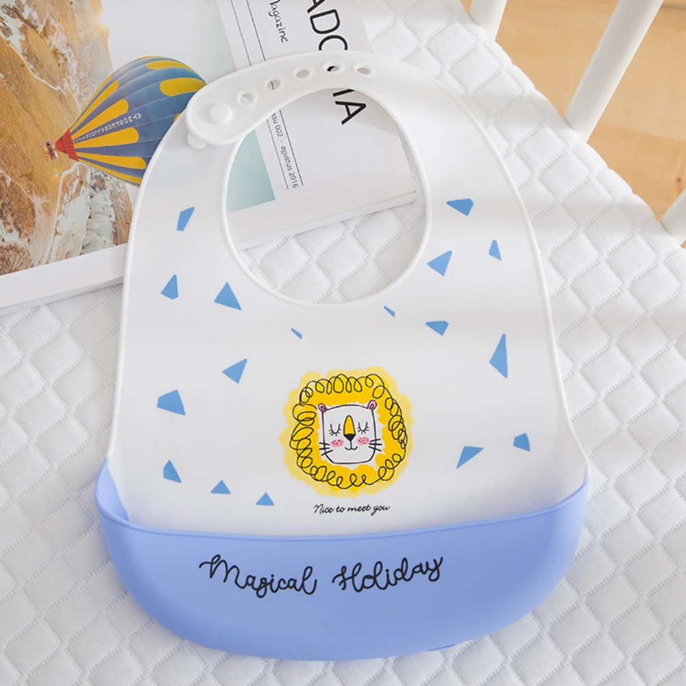 

Oil-proof Lunch Drool Aprons Silicone Breastplate Baby Bib Waterproof Infant Bandana Bibs Feeding Burp Cloth 32.5x22.5cm
