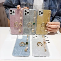 fashion ultra thin silicone diamond luxury bracelet lanyard phone case for xiaomi redmi note 5 6 7 7a 8 8t 8a pro case cover