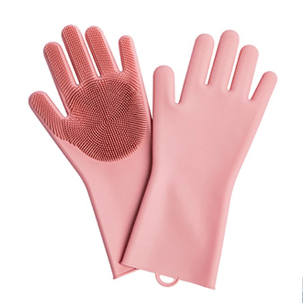 1 пара магия силикона посудомоечный скребок губка для мытья посуды резиновые