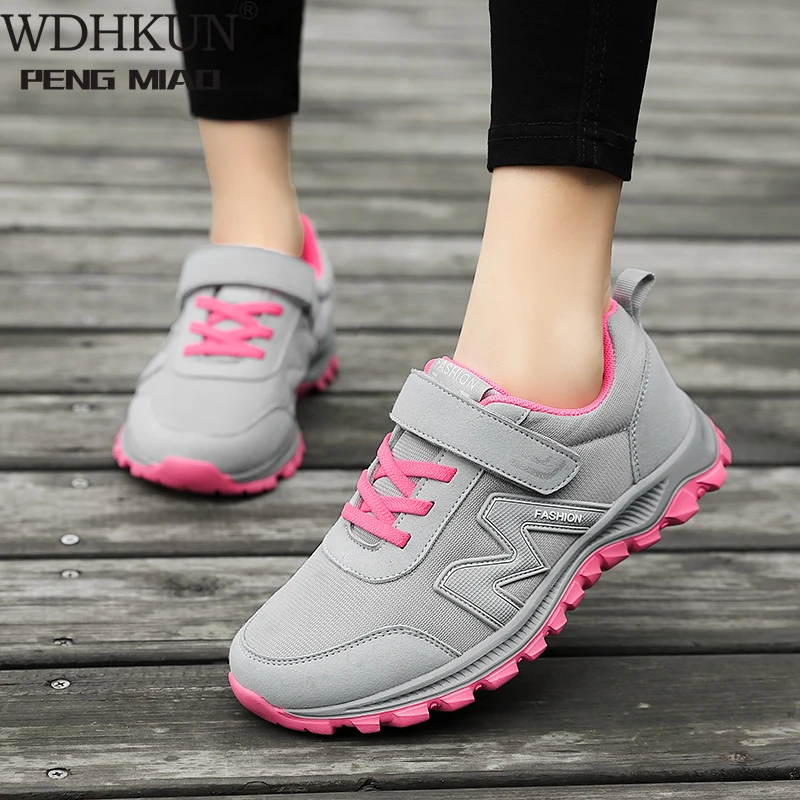 

New Leisure Flat for Women Outdoor Mesh Solid Color Sports Woman Shoes Runing Breathable Shoes Sneakers Zapatos Tacon Muj