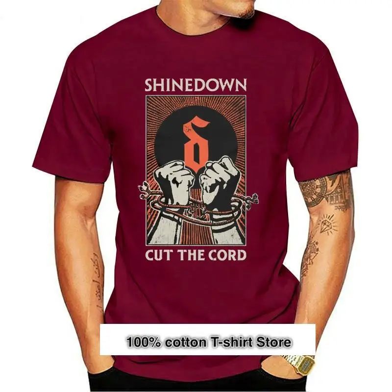 

Shinedown-Camiseta corta с официальным логотипом для мужчин, camisa с ободком, цвет черный, nueva