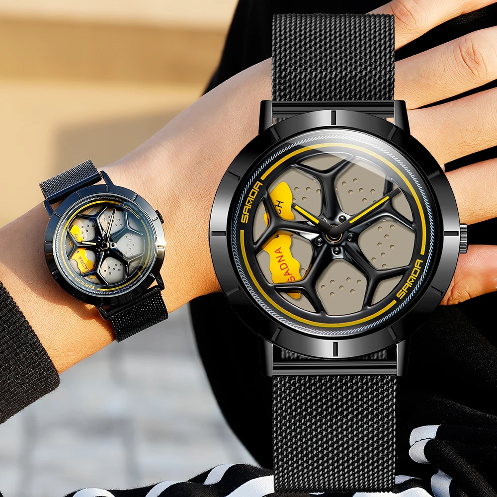 Часы наручные мужские с сетчатым браслетом классические Кварцевые