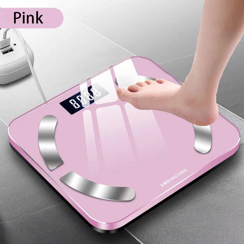 Bluetooth Body Fat Scale USB electronic Digital scale Smart Weight scale Floor Bathroom scales BMI index 290*260mm