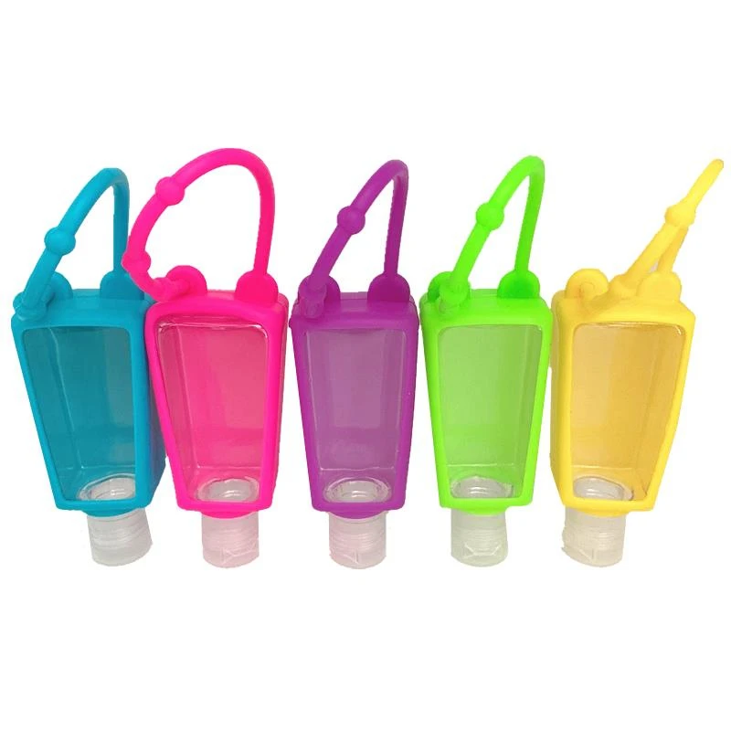 5Pcs Hand Sanitizer Sub Bottle 30ml Round Square Refillable Portable Silicone Protective Covers Storage Container | Дом и сад