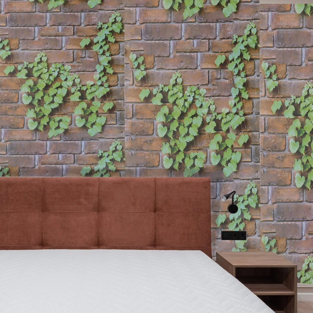 

Brick Grain Wall Sticker Striped Creeper Plant Tile Sticker Rustic Wall Decal