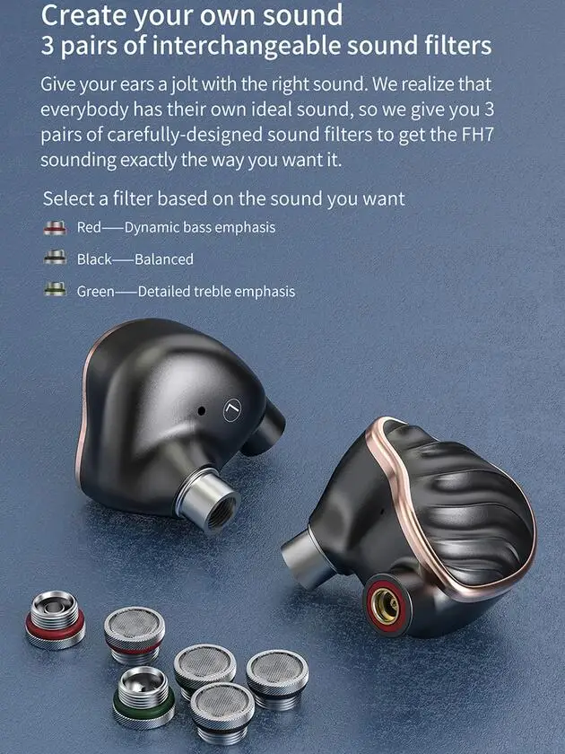 Флагманские Hi Fi наушники FiiO FH7 гибридные Наушники Res Бериллиевая мембрана 5