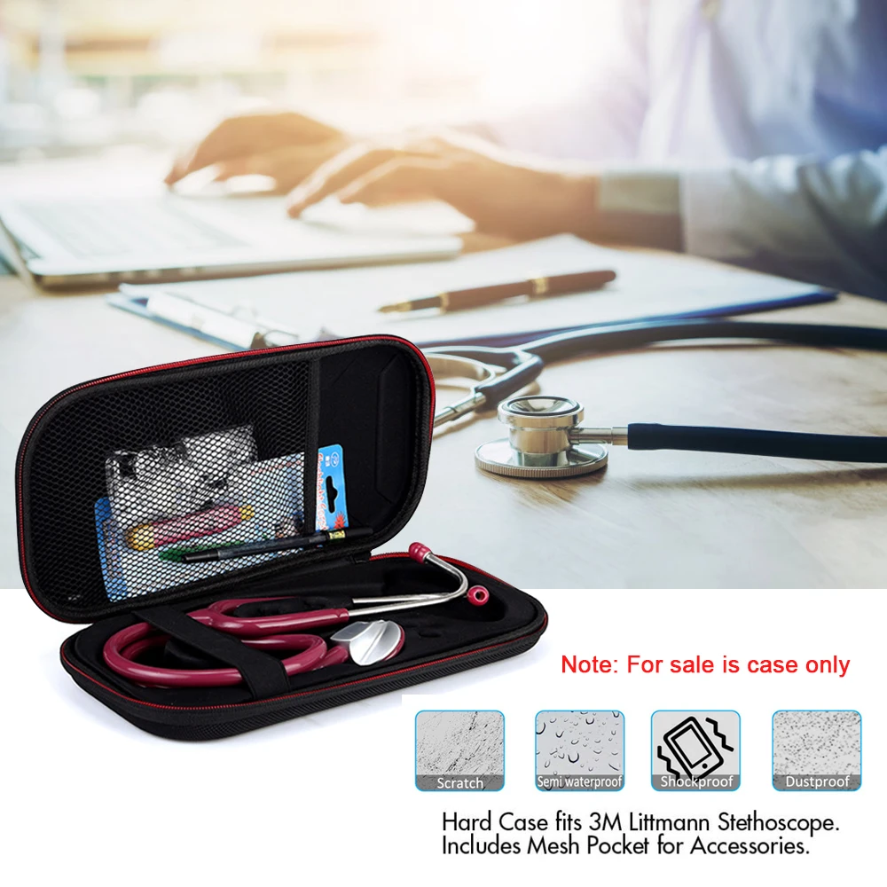 Портативный жесткий чехол для стетоскопа Littmann Classic III/ Littman Cardiology 4/ MDF/Omron