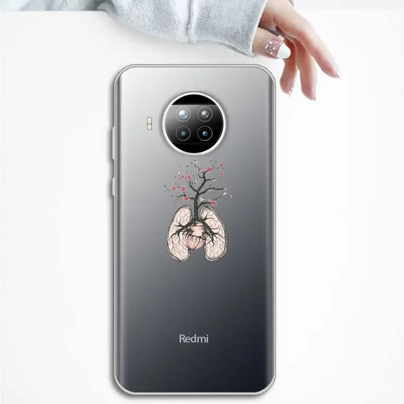 

Great Aesthetic Flower art Phone Case Transparent Clear for Xiaomi Redmi note 10 t 8 9 pro lite 11