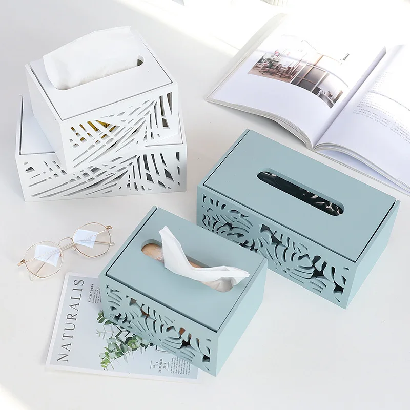 Скандинавская простая деревянная коробка для салфеток семейная креативная дома