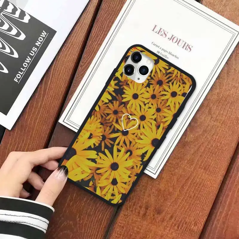 

sunflower painting flower mobile shell Phone Case for iPhone 11 12 pro XS MAX 8 7 6 6S Plus X 5S SE 2020 XR