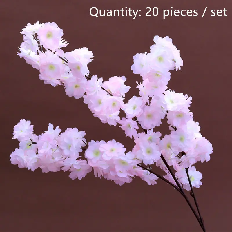 Искусственные цветы для свадьбы ветка вишни 20 шт. самостоятельного украшения