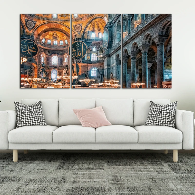 

Link7- 3P мусульманский плакат, мусульманский настенный художественный холст, фотопечать, плакат, холст, настенное искусство, современный Декор для дома и офиса