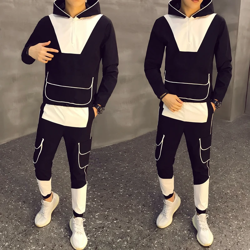 Спортивный костюм спортивная одежда толстовка с капюшоном и штаны плюс размера