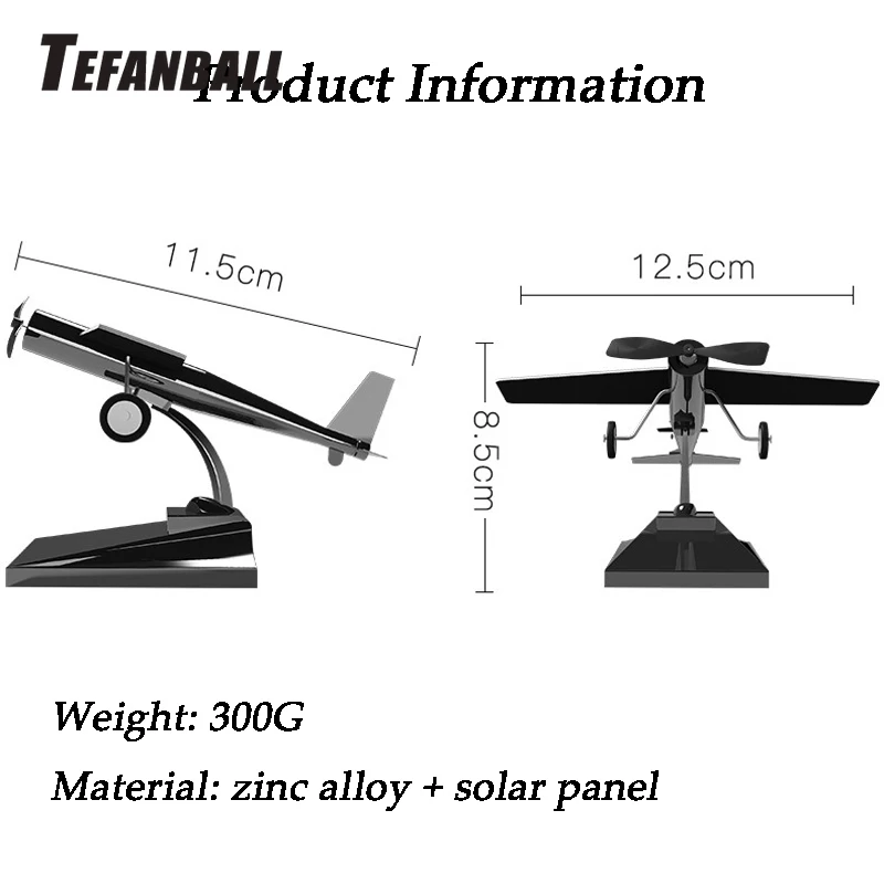Украшение для автомобиля Tefanball на солнечной батарее украшение модели самолета