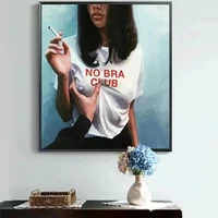 amtmbs modern wearing no bra club clothes smokes girl pictures by numbers hand painted on canvas painting by numbers art decor