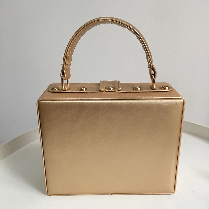 

Luxury Hollow vintage handbag women's Box evening bag diamond flower party dinner gold Clutch purse chain Shoulder bag FTB295