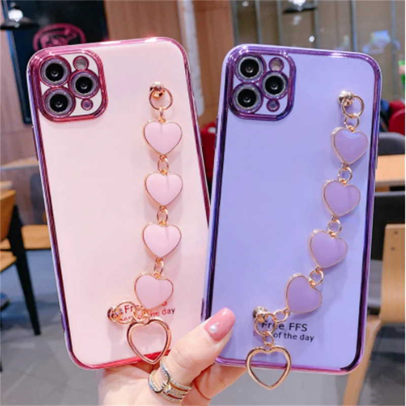 Чехол для телефона Xiaomi Redmi Note 9 Pro Max 9T 9S мягкий однотонный чехол с браслетом Love 10S 10 |