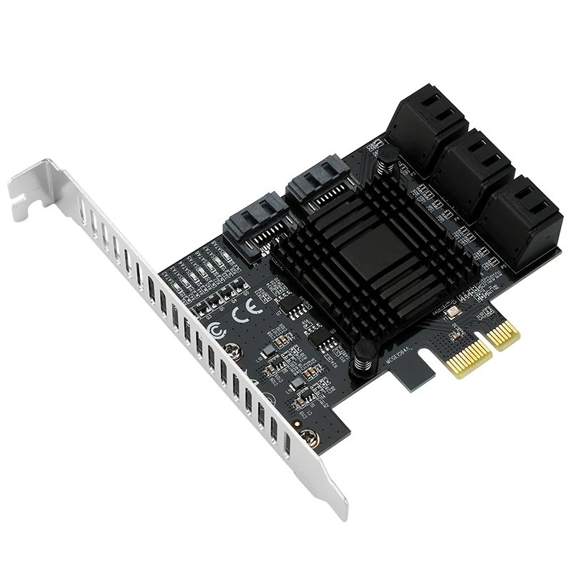 PCIE SATA Expansion Card PCIE to 8-Port SATA 3.0 6Gbit/S Adapter Card Desktop Integrated Converter with 8 SATA Lines