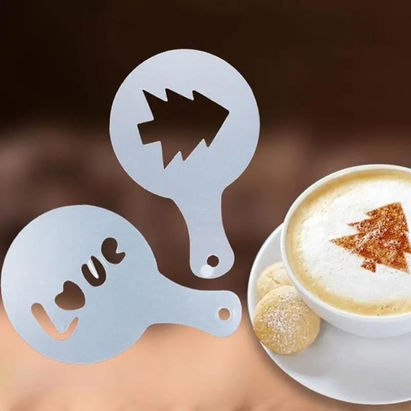 16 шт./компл. трафарет для бариста капучино кофе форма молока капкейков Spra